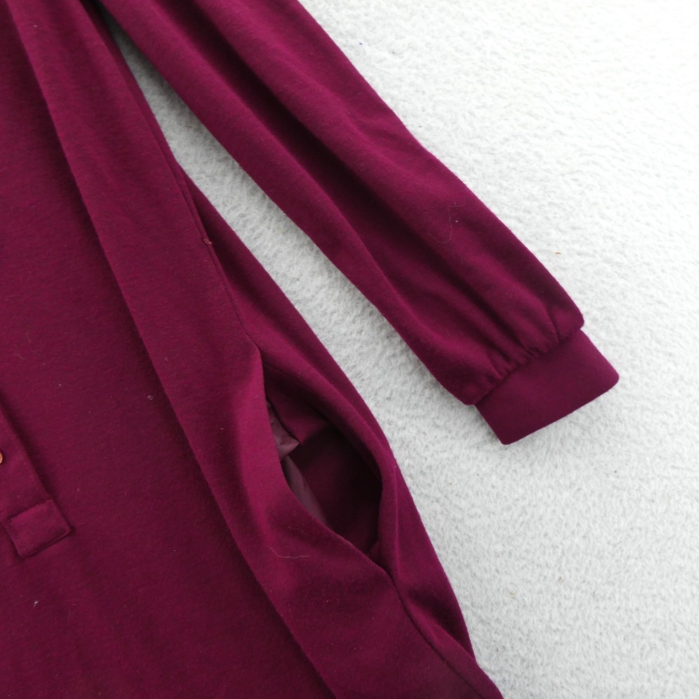 Schrader Sport Dress Womens Size 2 Petite Burgundy Vintage Wool Blend Pockets‎ - Picture 3 of 10